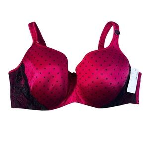 Addition Elle Red Polka Dot Underwire Bra Size 42DD NWT Brand New